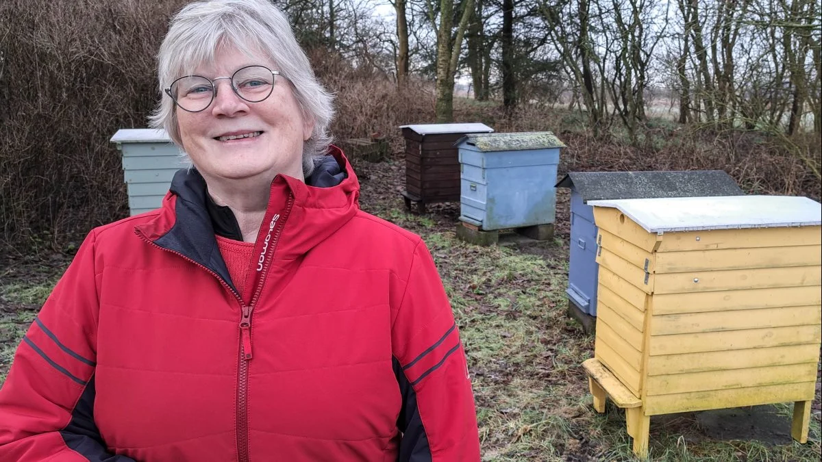 Christine Beksgaard fik et bistade til sin fødselsdag for seks-syv år siden. I dag har hun seks stader, der både giver hende honning til både mjød og til bagning.
Foto: Louis Andreas Michaelsen
 
 
