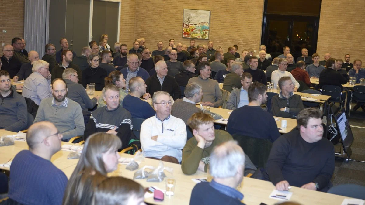 Ikke mindre end 150 fynske landmænd deltog onsdag aften, da det næstsidste i rækken af Velas Planteforum 2023 blev afviklet i Vissenbjerg. Fotos: Erik Hansen