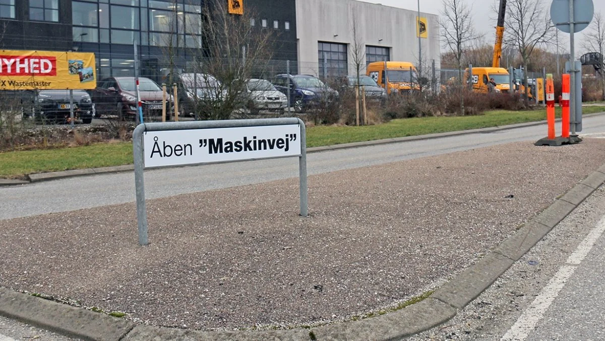 Kærup Parkvej i Ringsted bliver for en stund omdøbt til Åben »Maskinvej«.