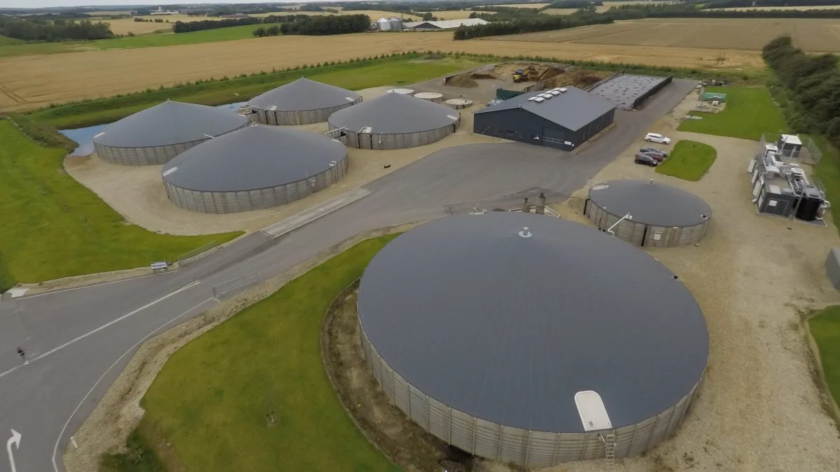 Det planlagte biogasanlæg skal stå klar i 2025. På billedet ses et af DBC's otte andre biogasanlæg. Pressefoto