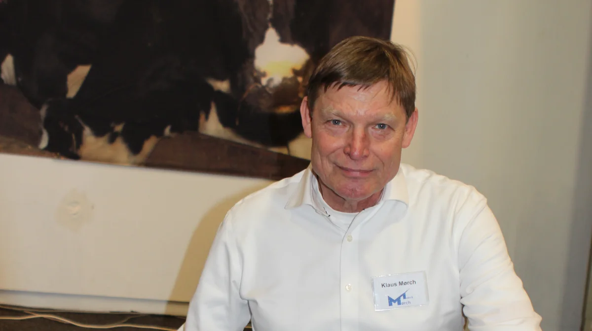 Klaus Mørch viste MT-Skrab frem på Agro Nord. Senest er slidpladen skiftet til en hardox-plade, som ifølge Klaus Mørch gør, at pladen holder meget længere end før. Foto: Line Brusgaard
