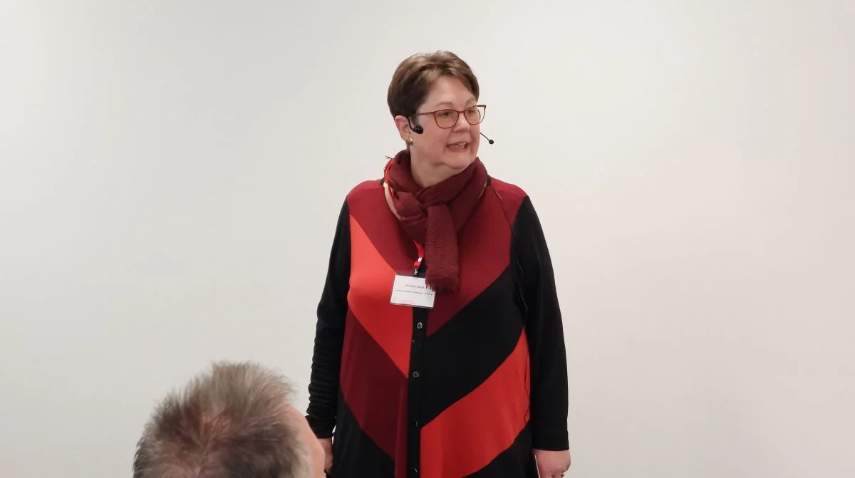 Kirsten Holst, adm. direktør i Innovationscenter for Økologisk Landbrug, benyttede åbent hus-arrangementet til at lancere en ny vidensplatform for økologisk landbrug. Foto: John Ankersen