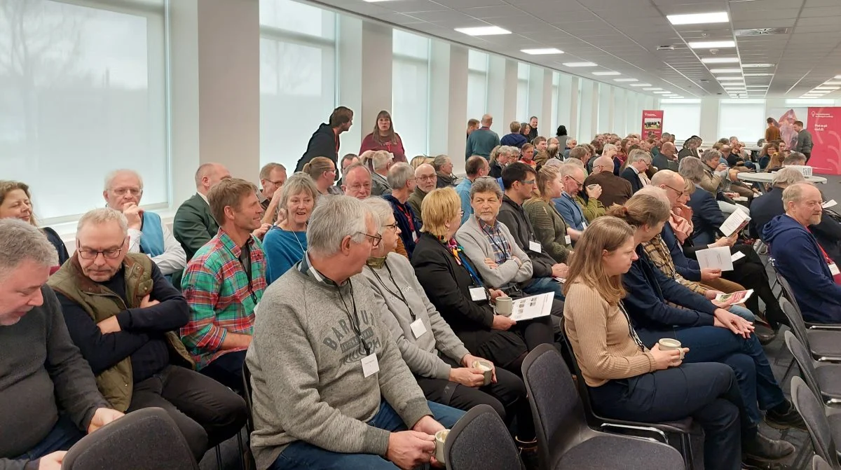 Stort fremmøde til åbent hus hos Innovationscenter for Økologisk Landbrug. Foto: John Ankersen