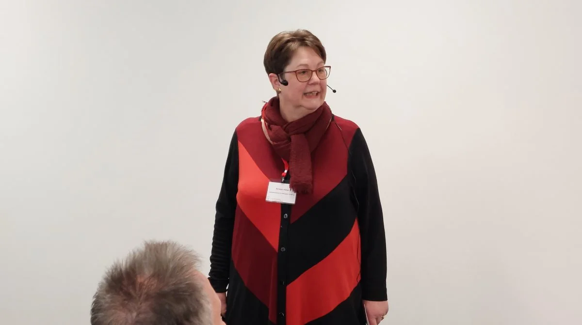 Kirsten Holst, adm. direktør i Innovationscenter for Økologisk Landbrug, benyttede åbent hus-arrangementet til at lancere en ny vidensplatform for økologisk landbrug. Foto: John Ankersen
