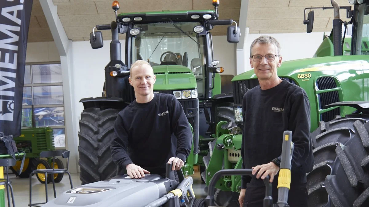 Memas i Himmerland har netop præsenteret to nyheder i butikken, Kärcher højtryksrensere og KGK-kompressorer. Her ses salgsansvarlig Brian Bay Christensen og Jan Christensen, som har ansvaret for butikken. Fotos: Tenna Bang