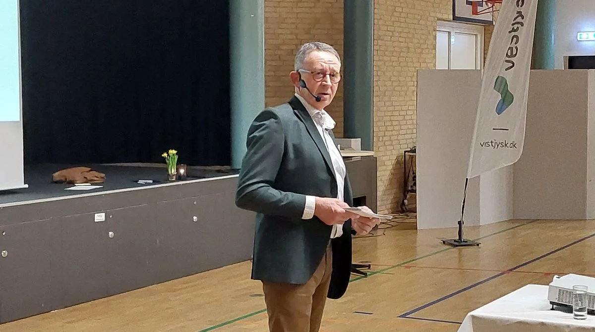 Søren Christensen takkede i forbindelse med generalforsamlingen af efter 15 år som formand i Vestjysk Landboforening. Foto: John Ankersen