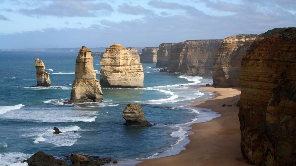 Udover en masse spændende besøg på landbrug kommer deltagerne i studieturen til Australien også til at opleve storslået natur som på fotoet fra Great Ocean Road.