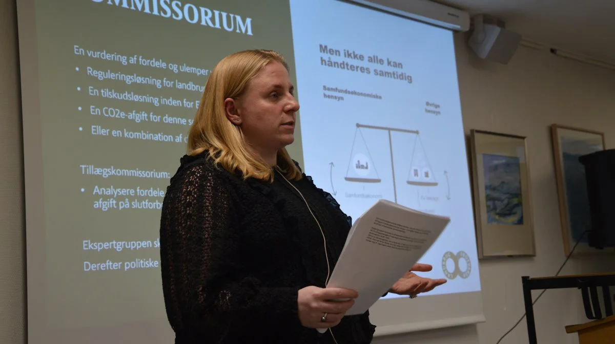 Trine Rex Christiansen fra Landbrug & Fødevarer gav på generalforsamlingen et oplæg om Grøn Skattereform.