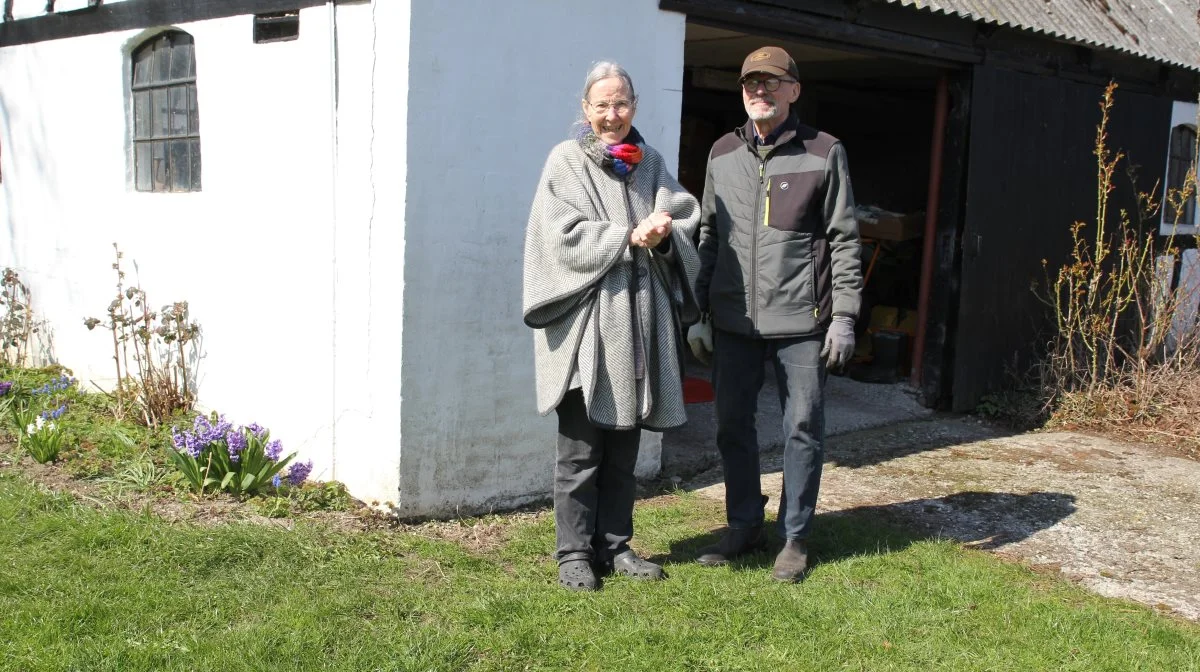 Dorthe og Dan Mortensen fra Søndersø har 20 moderfår og tre væddere af racen Wensleydale.