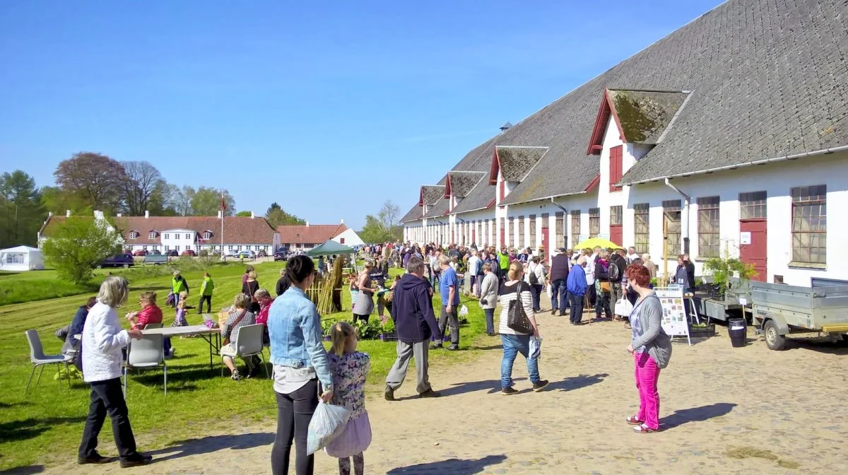 Havemarkedet 2023 ved Den røde Lade på Hvidkilde Gods afholdes den lørdag den 6. maj 2023 kl. 10-15. Arkivfoto: Camilla Bønløkke
