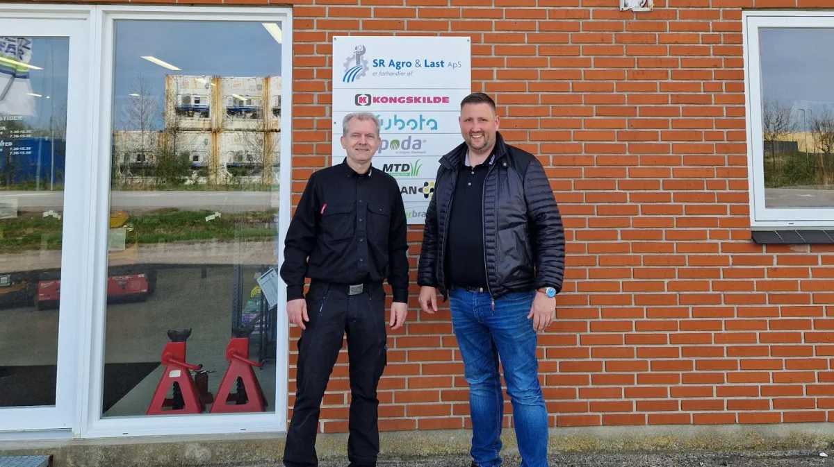 Fra venstre: Henrik Rømer, sælger ved SR Agro og Martin Bro, landechef i Kellfri. Foto: Kellfri