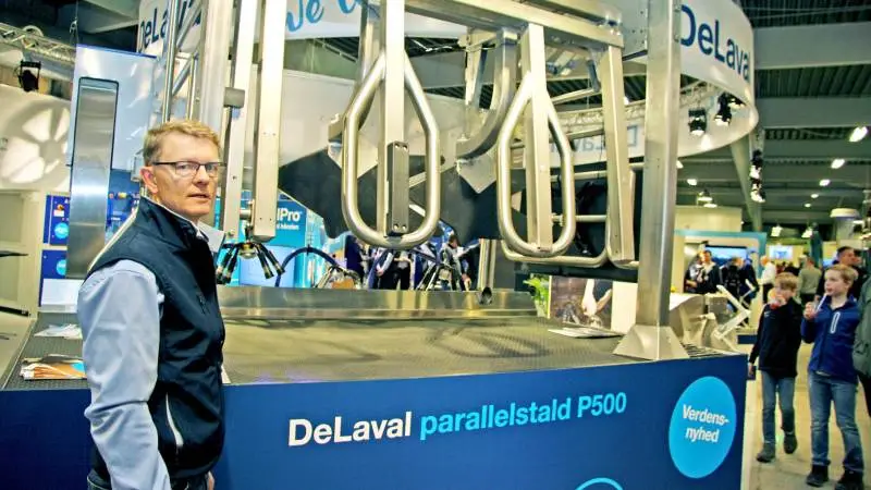 Produktchef Leif Mortensen og DeLaval er efter seks års fravær tilbage på Agromek med flere nyheder. Blandt andet parallel-malkestalden P500. Fotos: Christian Carus