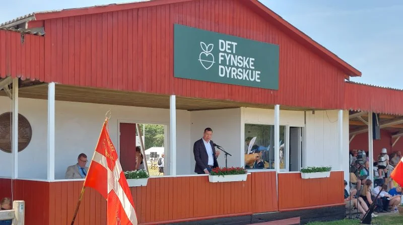Søren Søndergaard, formand for Landbrug & Fødevarer, takkede blandt andet de landmandsfamilier, der prioriterer at deltage på dyrskuer.
- Det har stor værdi for os alle sammen – for hele erhvervet, sagde han. Fotos: Camilla Bønløkke