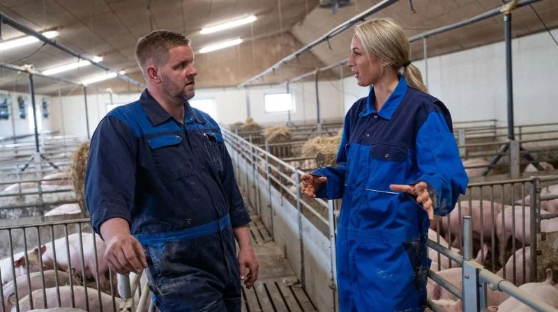 Kunder og ejere i DLG kan blive en del af et tillidsbaseret partnerskab, hvor landmanden overlader forvaltningen og handel af udvalgte produkter til DLG. Til højre ses Mette Albertsen, der er salgskonsulent i DLG. Foto: DLG
