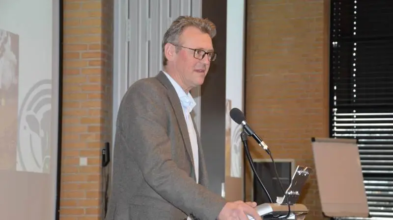 Formanden for Fynsk Kvæg, Lars Iversen, kunne på årsmødet glæde sig over en fremgang i antallet af fynske malkekøer. Foto:Camilla Bønløkke