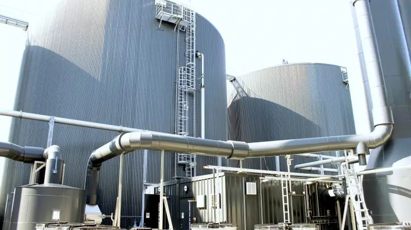 Nature Energy har været med inde over en stribe nye store biogasanlæg de seneste år. Her er det biogasanlægget ved Holsted mellem Kolding og Esbjerg. Arkivfoto