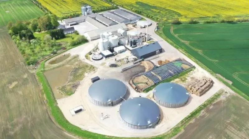 OL Biogas ved Langeå. Foto: DBC Invest
