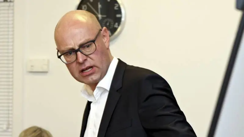 Deltagerne ved årets første medlemsmøde i landboforeningerne Østjysk, Vejle-Fredericia og Odder-Skanderborg hørte en skarp Flemming Nør-Pedersen lægge teksten ud om fremtiden og nutiden i dansk landbrug. Arkivfoto: Erik Hansen