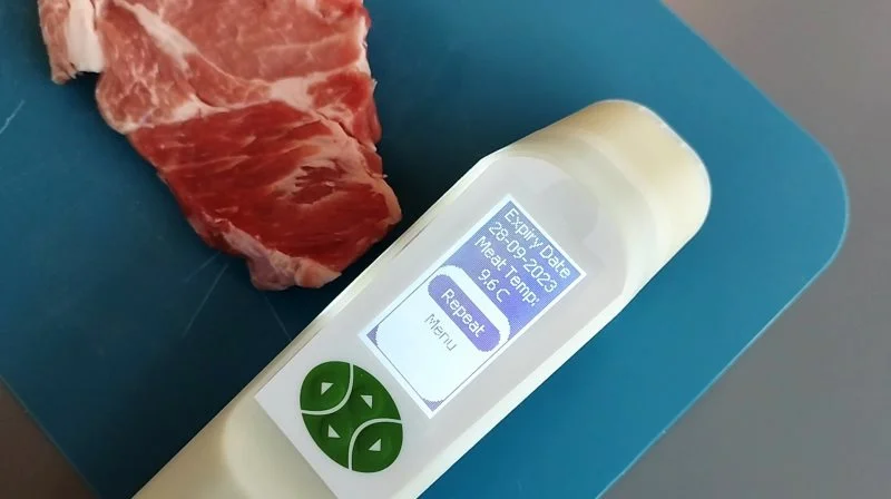Her ses startupvirksomheden AmiNics sensor, Meat Quality Sensor. Fotos: AmiNic