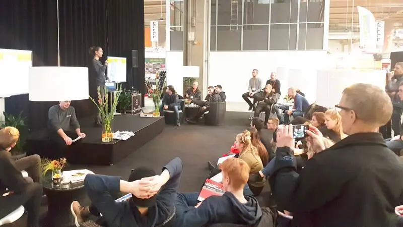 Interessen for at høre om klimahandlingsplaner og klimaskoler var stor, da Økologisk Landsforening holdt indlæg på NutriFair i går. Foto: John Ankersen