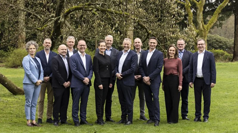 Den nye bestyrelse i DLG-koncernen. Fra venstre: Dorte Bak Himmelstrup, Thomas Ahrendt, Kim Svendsen, Carsten Hänel, Carl Christian Lei, Anita Eckardt, Jørn Munk,, Niels Dengsø Jensen, Per Nørgård Sognstrup, Lars Hansen, Susanne Mørch Koch, Jens Myhren, John Kristensen. Foto: Niels Hougaard