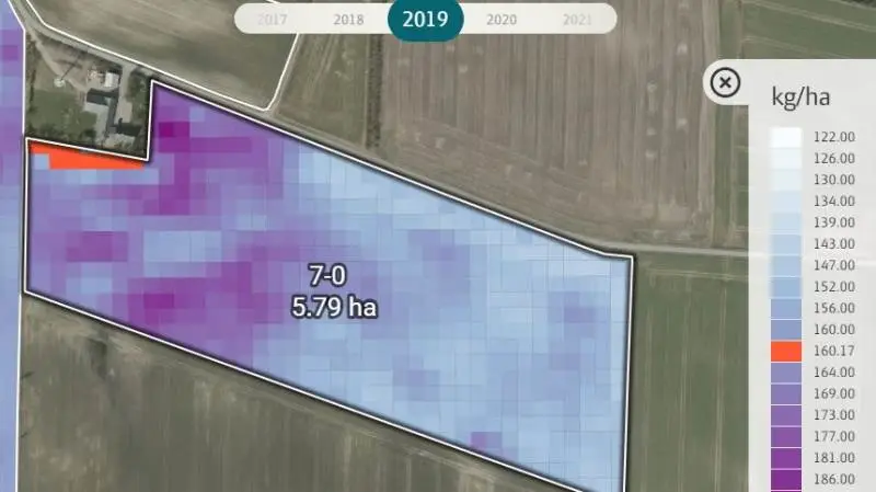 Et gradueret udsædskort kan være en hjælp til både GPS-assisteret graduering og manuel graduering i større områder af marken.