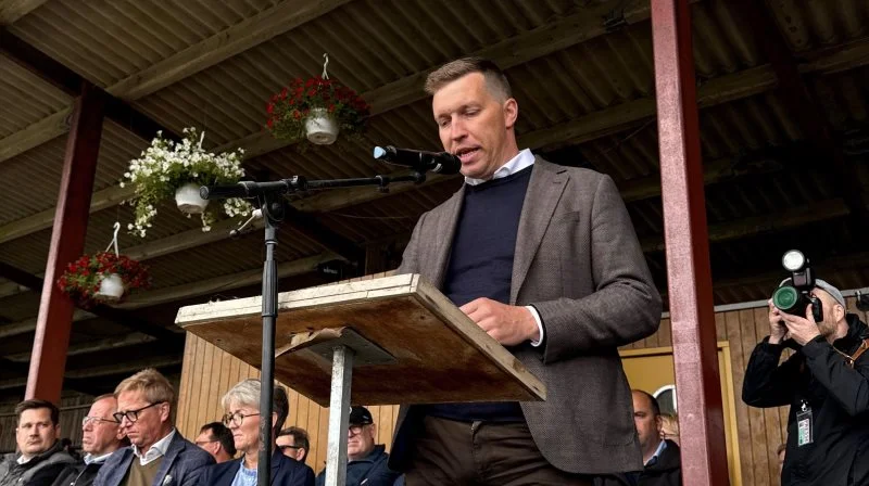 Alle er vindere med trepartsaftalen, pointerede Søren Søndergaard i sin tale: - Det eneste taberagtige havde været at smide håndklædet i ringen og vende sig om og gå væk fra ansvaret, lød det fra L&F-formanden, da han åbnede Landsskuet i Herning. Fotos: Jacob Lund-Larsen