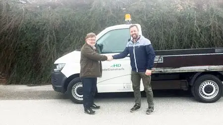 HedeDanmarks anlægsgartnersforretning i Aarhus vil have fast base i Søften, hvor projektleder og ny mand på HedeDanmark-holdet Jacob Lahn har sin daglige gang sammen med HedeDanmarks specialafdeling for udeområder. Foto: HedeDanmark
