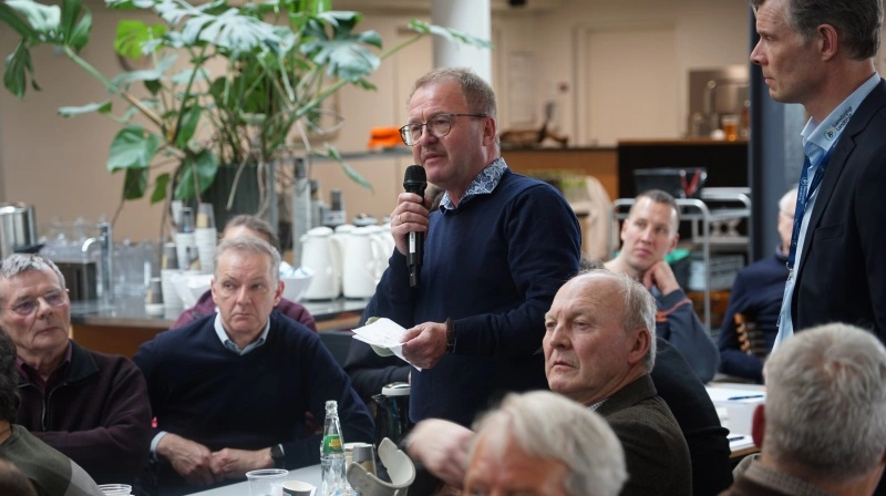 Bæredygtigt Landbrug afholder generalforsamling onsdag på Bygholm Landbrugsskole i Horsens. Her ses Holger Iversen deltage i debatten under sidste års generalforsamling. Arkivfoto