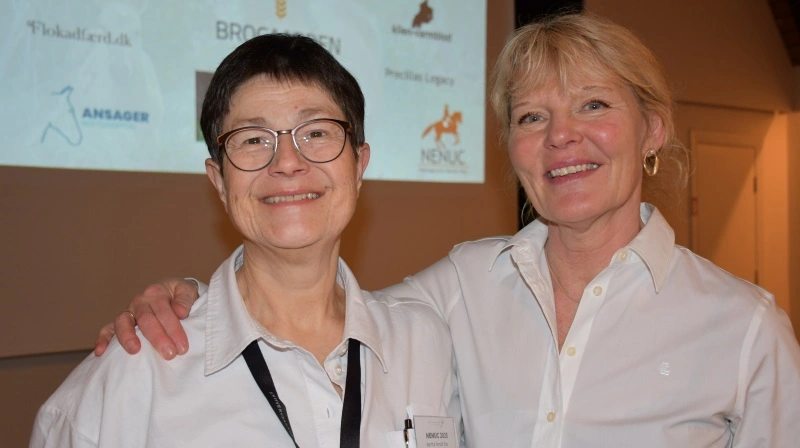 Hesteagronom Martha Herold Voss (tv) og lektor Eva Lind Gleerup (th) fra Erhvervsakademi Aarhus er de to ildsjæle, der i samarbejde, har fået NENUC 2025 til at lykkes. Fotos: Camilla Bønløkke