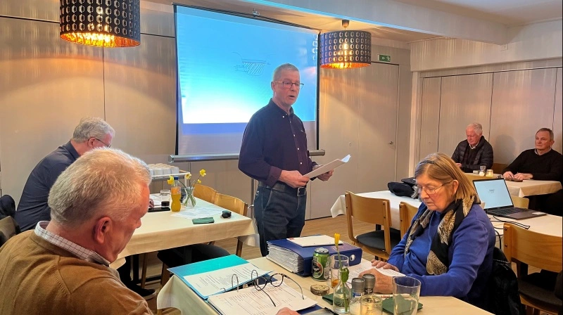 Henrik Karlshøj Madsen, formanden for Øvre Suså Vandløbslaug, rettede på generalforsamlingen heftig kritik af Ringsted Kommune. Foto: Jesper Hallgren
