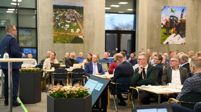 Torben Povlsen holdt sin sidste beretning som formand for L&F Centrovice ved årets generalforsamling. Foto: Kommpress