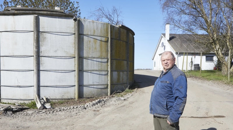 - Selv om vi kunne anvende denne fortank fra minkproduktionen fremadrettet, skal den brydes ned, fortæller Jens-Arne Kristiansen.