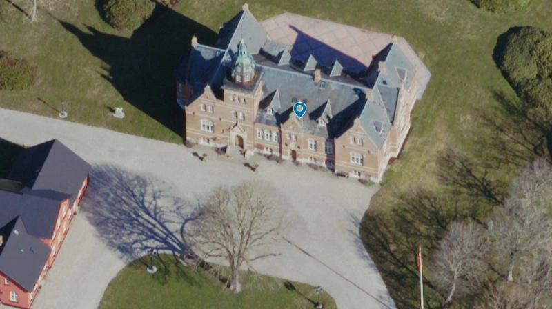Herregården Gaardbogaard ved Aalbæk har navn efter en nærliggende sø på 770 hektar, der siden 1883 har været tørlagt. Nu skal den måske genskabes. Foto: Skråfoto