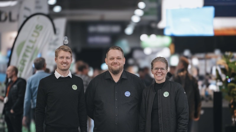 NutriFairs mål er at skabe en relevant og værdiskabende messe for både udstillere og besøgende. Team NutriFair består af Lasse Dahl-Hansen (t.v.), Kenneth Mølgaard Nielsen og Ida Brøgger Hahn. Foto: Messe C.