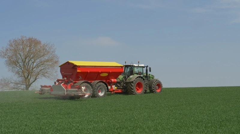 Bredal oplever øget efterspørgsel på store spredere som for eksempel flagskibet K165 med det foldbare XE-spredeværk, som spreder gødning i op til 48 meter. Foto: Bredal