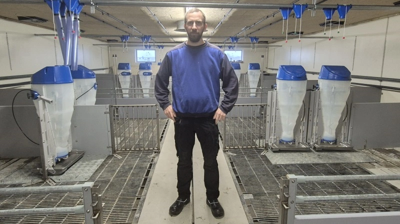 For Troels Andersen er det en drøm, der går i opfyldelse, når han den 30. januar kan invitere indenfor i sin nye klimastald i Vendsyssel. Fotos: Tenna Bang