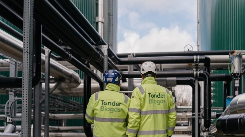 Tønder Biogas taber 100,7 millioner kroner i 2025 under opstart, men anlægget nåede fuld kapacitet ved årets udgang og sigter mod plus i 2026. Foto: Tønder Biogas