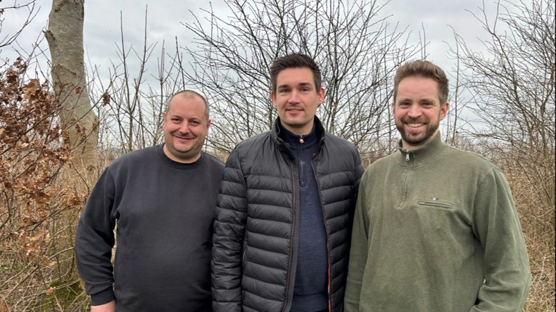 Aksel Duedahl, Morten Sangild og Emiel Broeders er blandt landmændene bag forslaget om at ændre strukturen i Spiras frem mod generalforsamlingen den 26. marts. Pressefoto