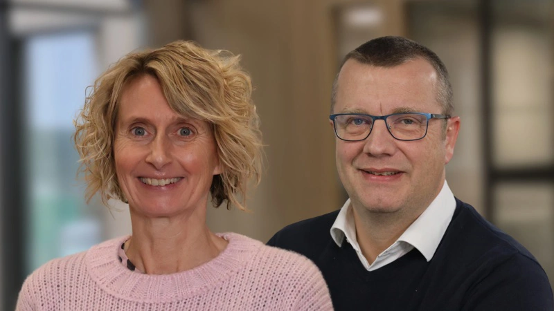 Kvægrådgiver i Agillix, Kristina Krogh Jensen og chefrådgiver, Agillix Strategi og Virksomhedsledelse, Jørgen Cæsar Jensen. Foto: Agillix