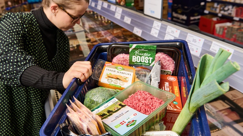 Ifølge pressemeddelelsen står kød for over en tredjedel af klimaaftrykket i en gennemsnitlig dagligvarebutik. PR-foto