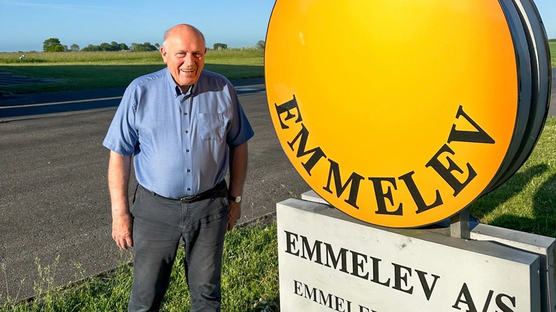 Bjarne Simonsen, Emmelev A/S - 80 år den 12. juni.