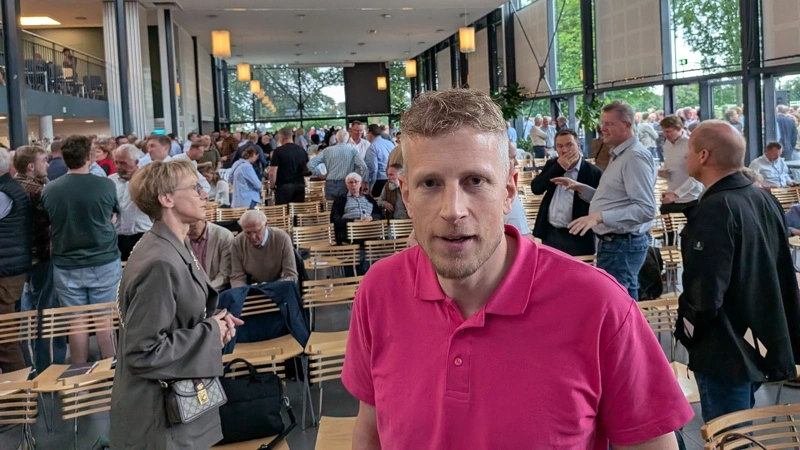 Formanden for Danske Svineproducenter, Jeppe Bloch Nielsen, var godt tilfreds med mødet, da Effektivt Landbrug mødte ham. Foto: Morten Ipsen