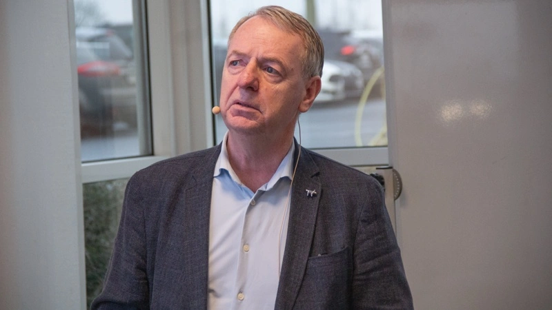 Ny grisepolitik kan presse Danish Crown yderligere og gøre omstilling afgørende for koncernens fremtid. Her ses adm. direktør i Danish Crown, Niels Duedahl. Arkivfoto: Morten Ipsen