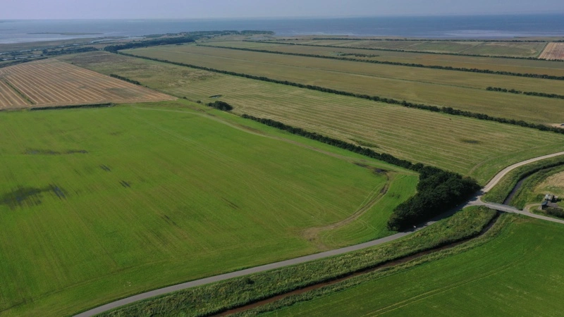 Området under navnet Pumpestation Nord skal blive til klima-lavbundsområde til gavn for blandt andet Ringkøbing Fjord. Foto: Naturstyrelsen
