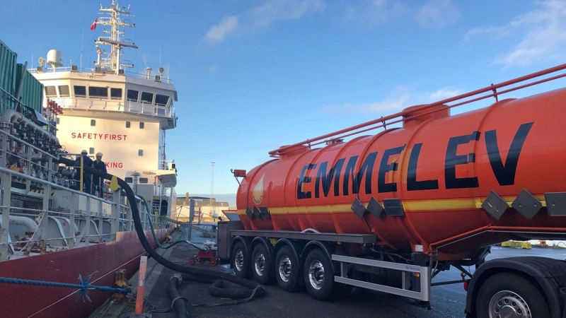 Biodieselpriser og dollarkurs presser Emmelev A/S, der måtte se omsætningen falde med 149 millioner kroner. Foto: Emmelev