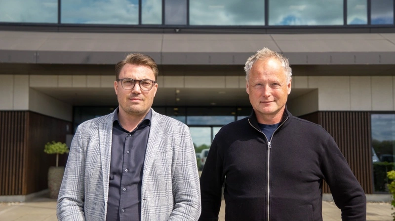 Michael Hyldgaard (tv.) og Søren Bredvig (th.) – begge adm. direktører i FirstFarms. Arkivfoto: Søren Nørgaard