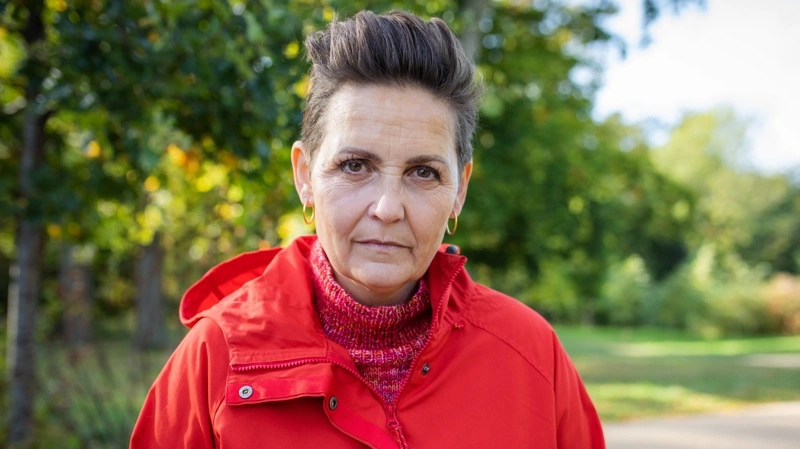 Pia Olsen Dyhr blev mødt af omkring 30 landmænd og 20 traktorer ved Øster Hornum Børneunivers. Pressefoto (arkiv): SF