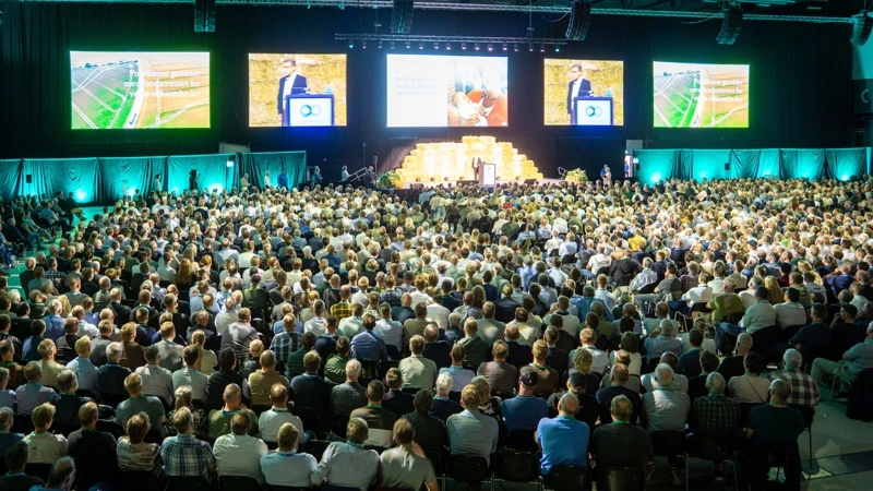 4.500 deltog ifølge Landbrug & Fødevarer i stormødet i Odense Congress Center. Fotos: Søren Nørgaard