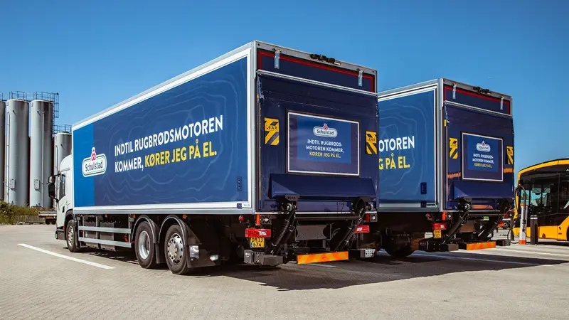 Schulstad udfaser diesel i egen distributionsflåde i 2027. Nu er el tæt på at være billigere, men elnettet er en barriere. Foto: Nordania Leasing